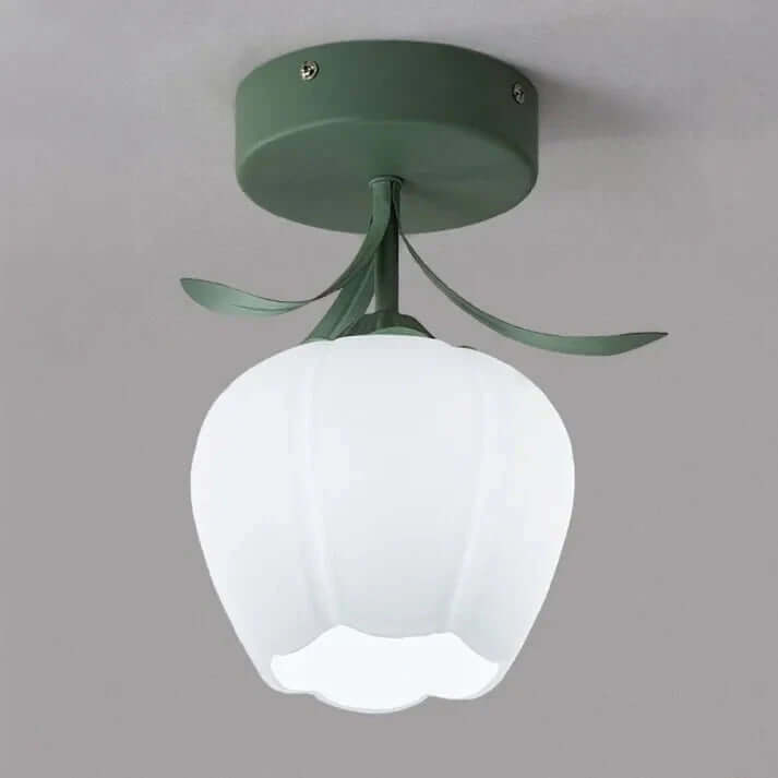 Tiffany-stil loftlampe simpelt mini-blomstermønster