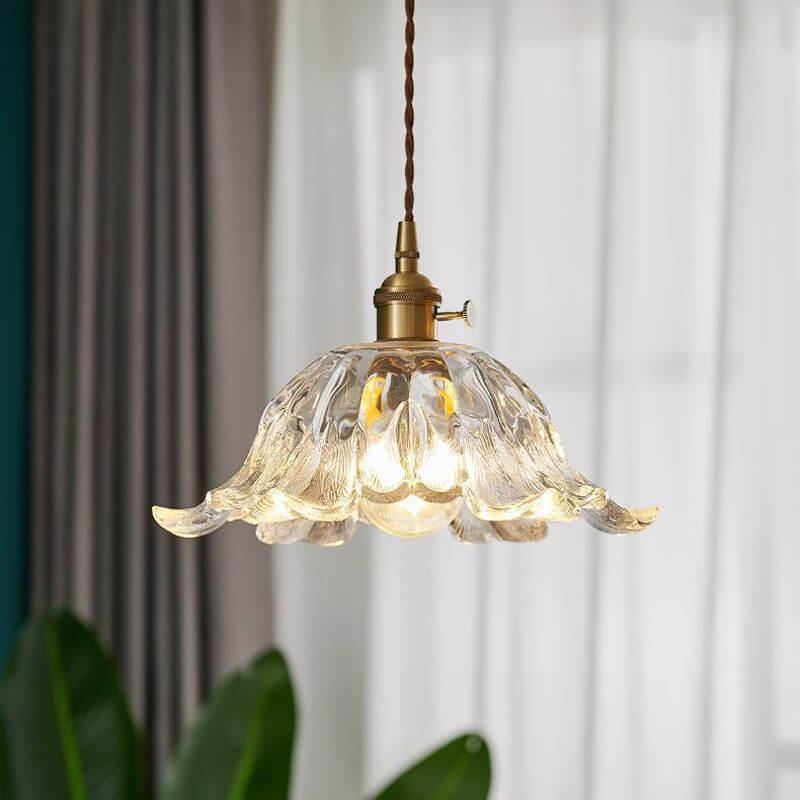Blomsterformet Glas Pendel - Moderne Indendørs Belysning