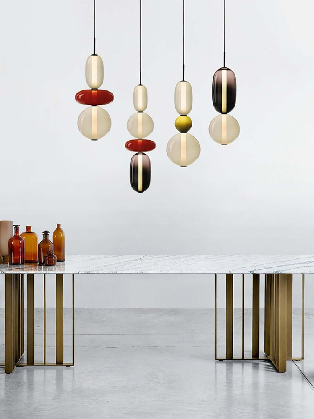 Lampe Pendante En Verre Confit