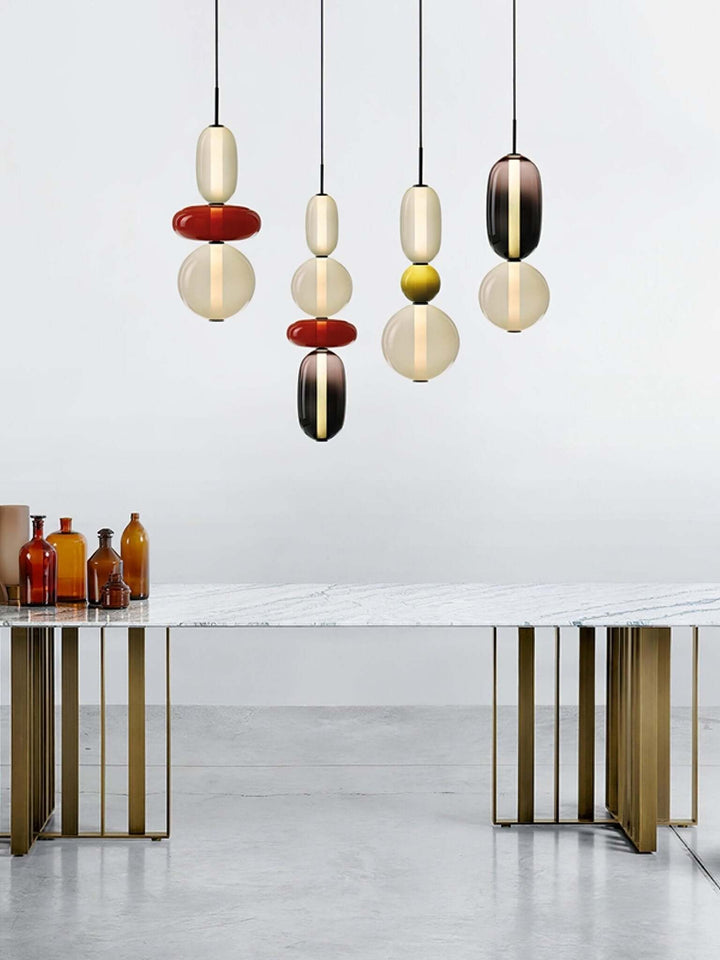Lampe Pendante En Verre Confit