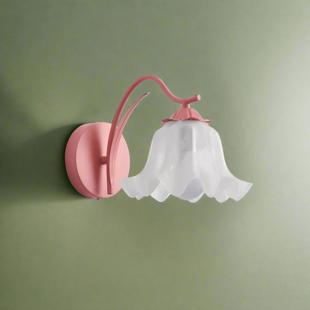 Retro havelampe med blomstermotiv