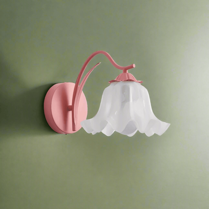 Retro havelampe med blomstermotiv