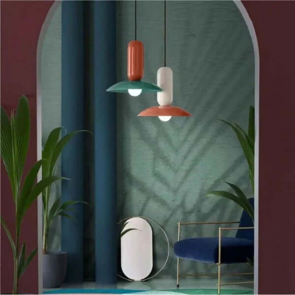 Macaron Frisbee Pendel Lampe
