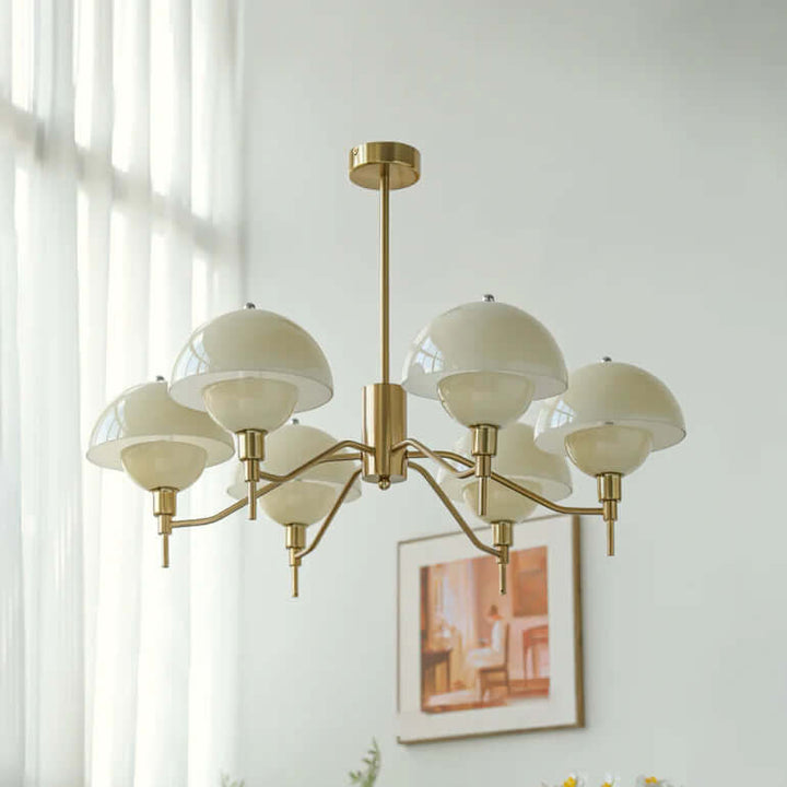 Fransk Boble Loftslampe Krom Hvid - Størrelse Detalje