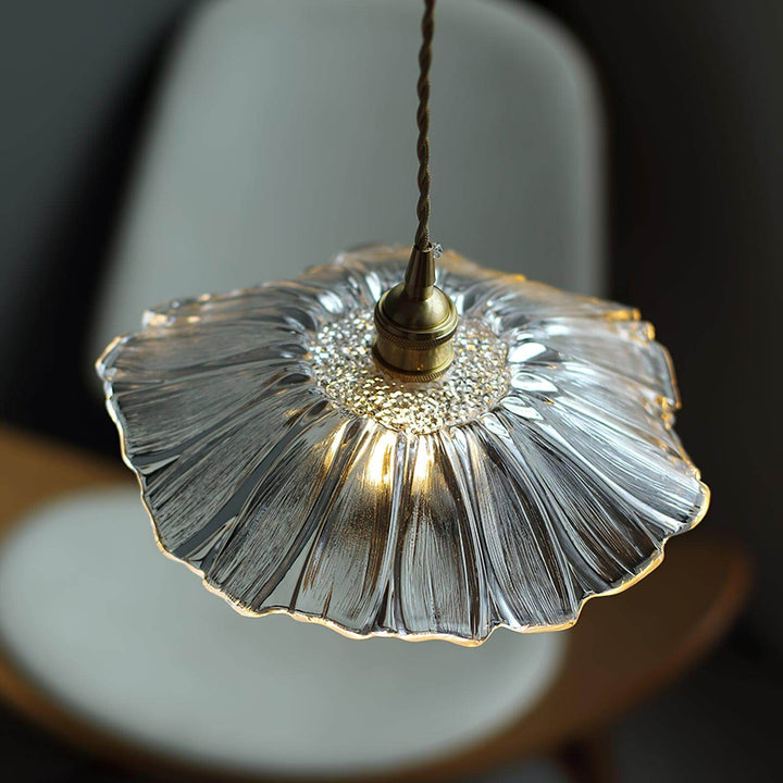 Glasblomst lampe, vedhængslampe, soveværelsesbelysning