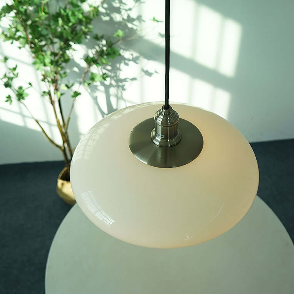 Moderne Hvid Glas Pendel