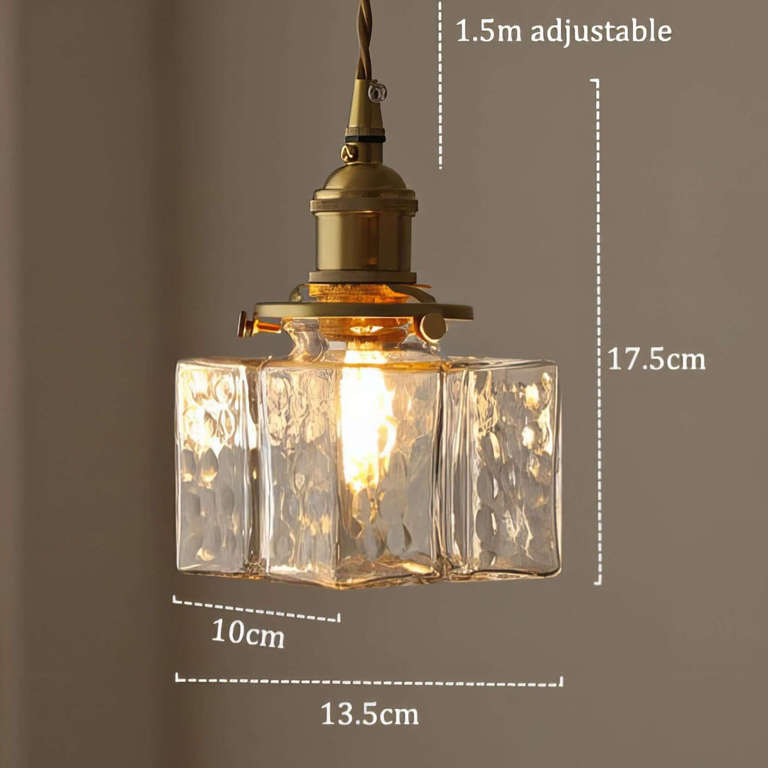 Moderne retro glas pendellampe