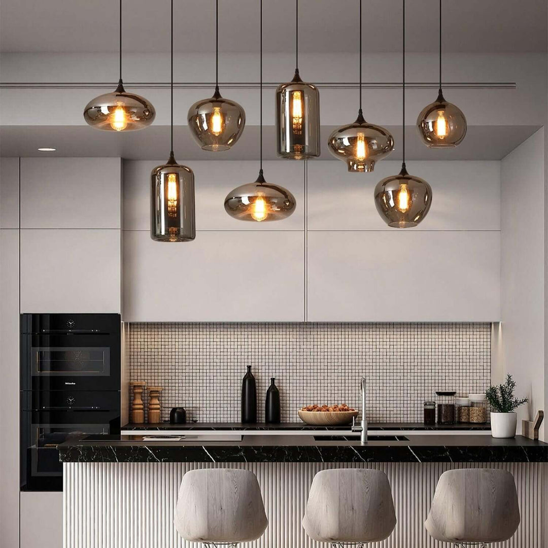 Moderne Glasflaske Pendellampe