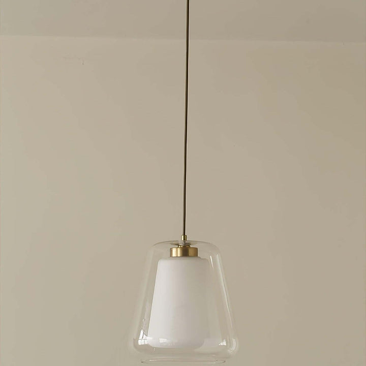 Moderne Pendel Lampe - Guld og Gennemsigtig