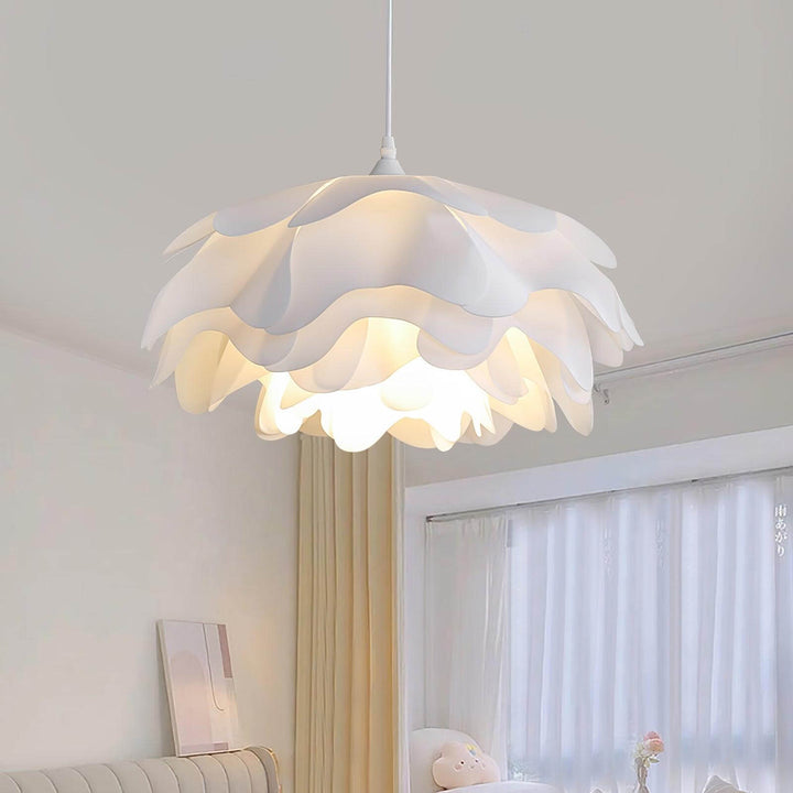 Hvid blomster loftslampe