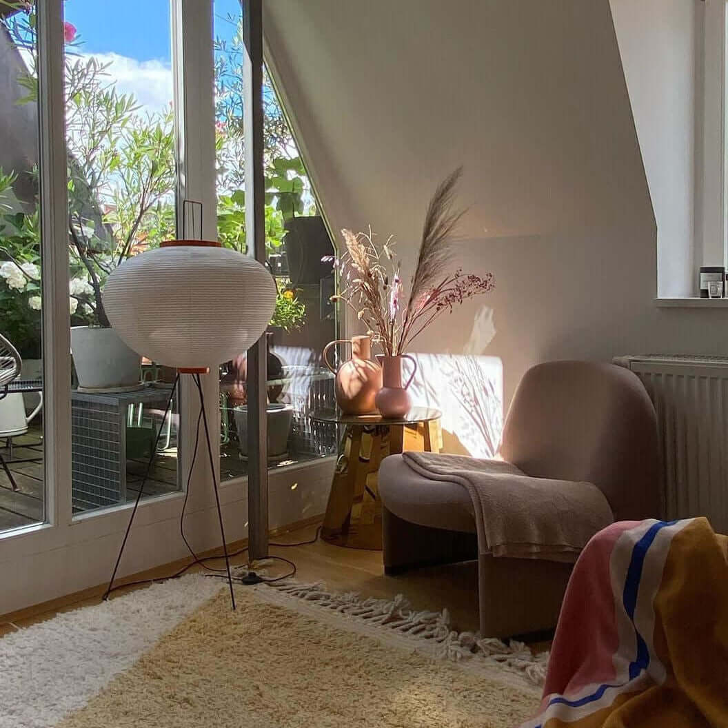 Lampadaire En Papier De Riz