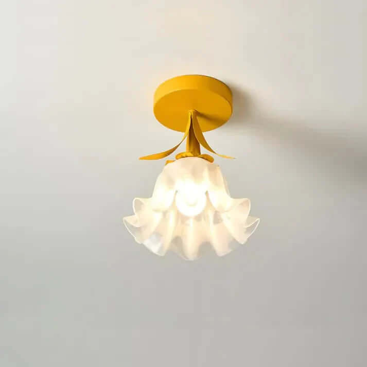 Tiffany-stil loftlampe med blomstermønster, 20 cm