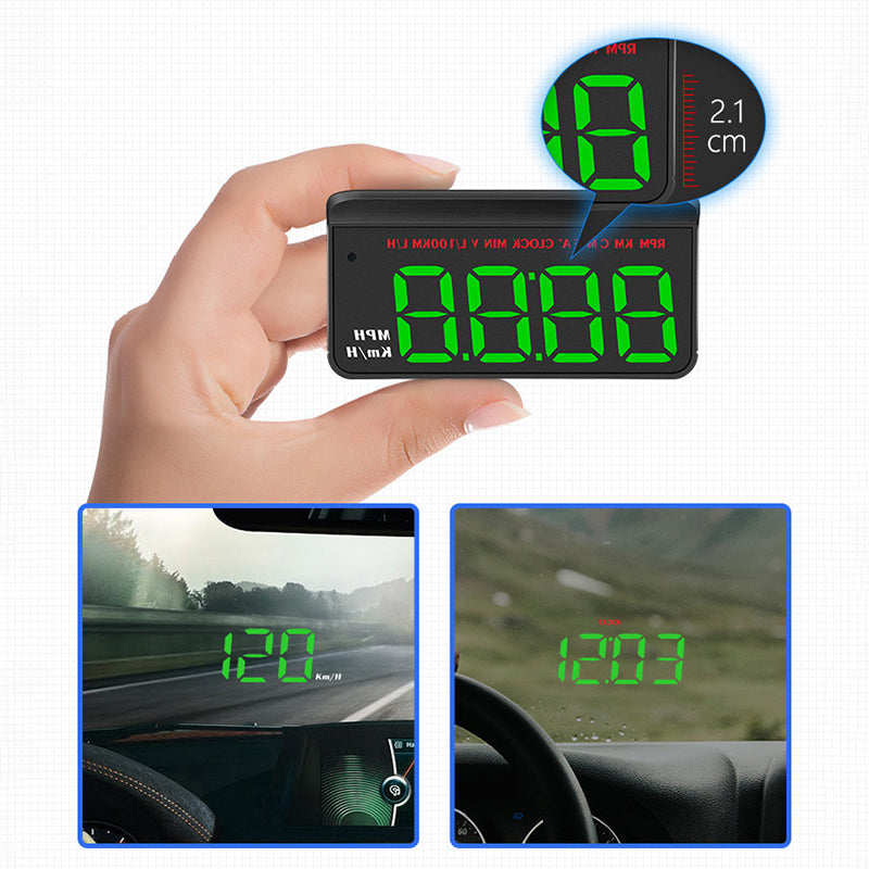"Ajoneuvon GPS-nopeusmittari vihreällä LED-näytöllä, monikäyttöinen, sopii kaikkiin ajoneuvoihin, helppo asentaa"