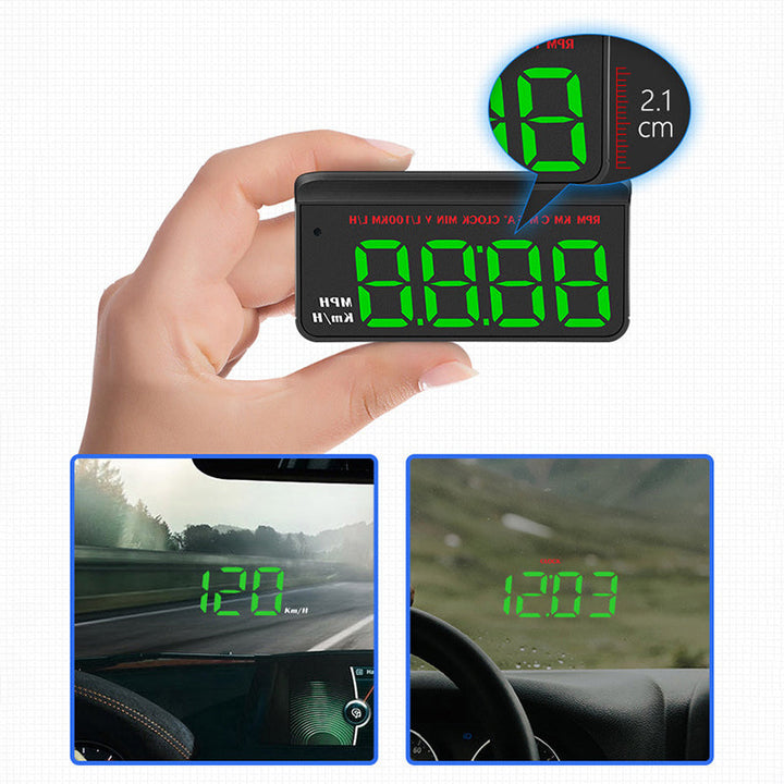 "Ajoneuvon GPS-nopeusmittari vihreällä LED-näytöllä, monikäyttöinen, sopii kaikkiin ajoneuvoihin, helppo asentaa"