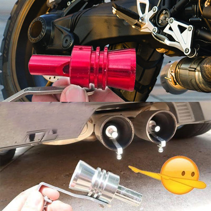 Aluminium turbo lydpotte til biler og motorcykler, skaber turbolyd i udstødningsrøret.