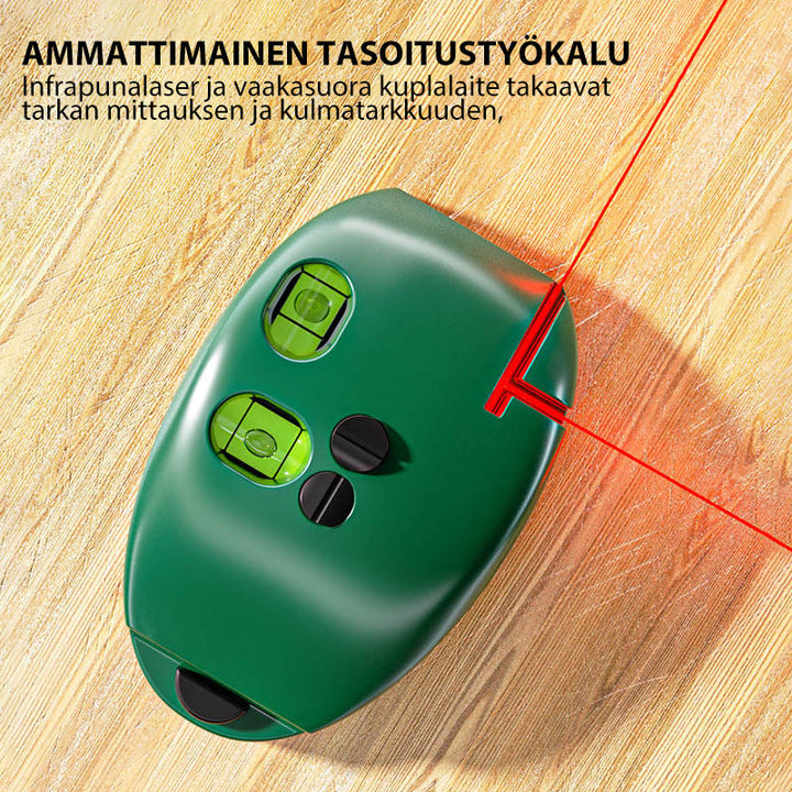 "Ammattilaisten vihreä 90 asteen laserasteikko, tarkka mittalaite, vihreä säde ja helmivaaka, täydellinen rakennustehtäviin."