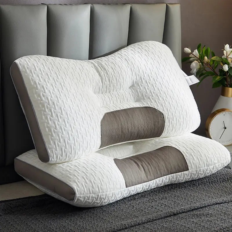 "Antibakteerinen ergonominen hierontatyyny aikuisille pehmeä ja hengittävä, aalto- ja kennokuviolla, koko 48x74 cm."