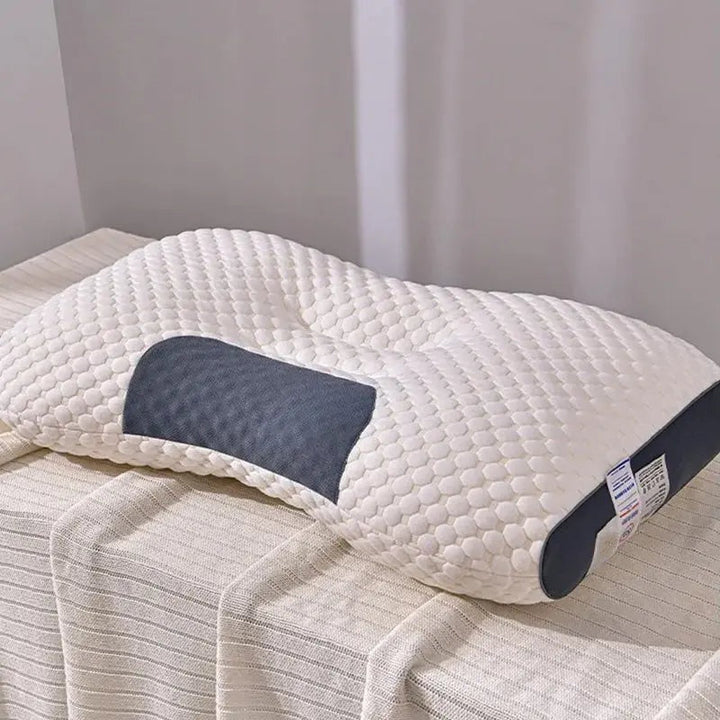 "Antibakteerinen ergonominen hierontatyyny aikuisille pehmeä ja hengittävä, aalto- ja kennokuviolla, koko 48x74 cm."