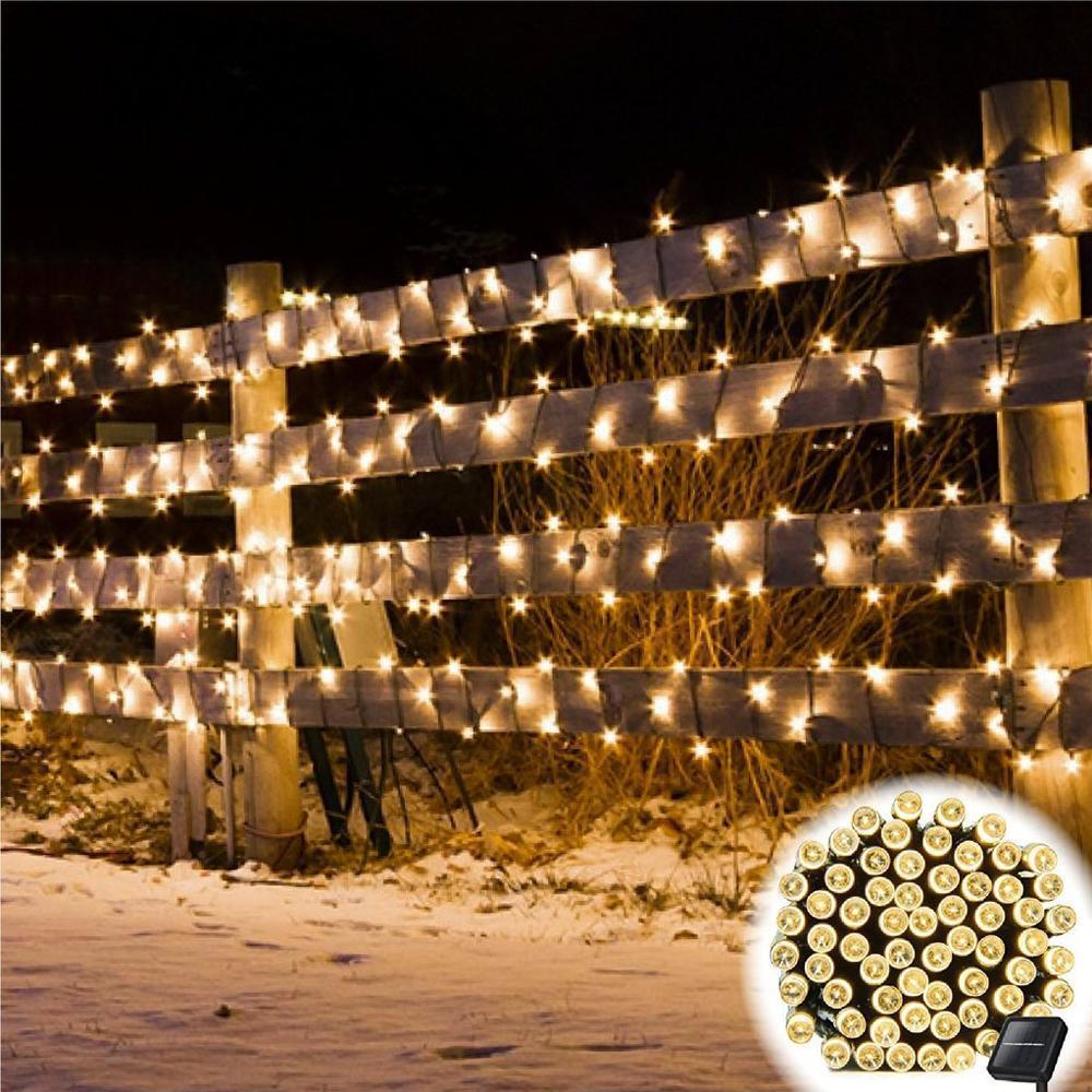 Aurinkoenergialla toimivat LED-koristevalot ulkokäyttöön, puutarha, moniväriset ja lämpimän valkoiset valot luovat tunnelmaa.