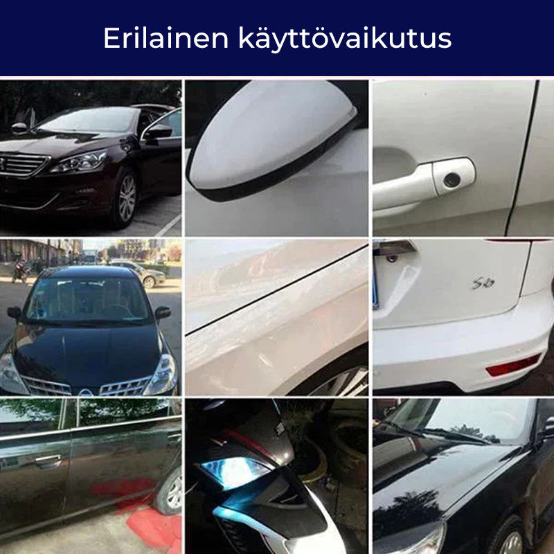 "Autojen naarmunpoistosarja ja sieni, kiillottaa ja palauttaa maalipinnan, parantaa auton kiiltoa ja poistaa naarmut"