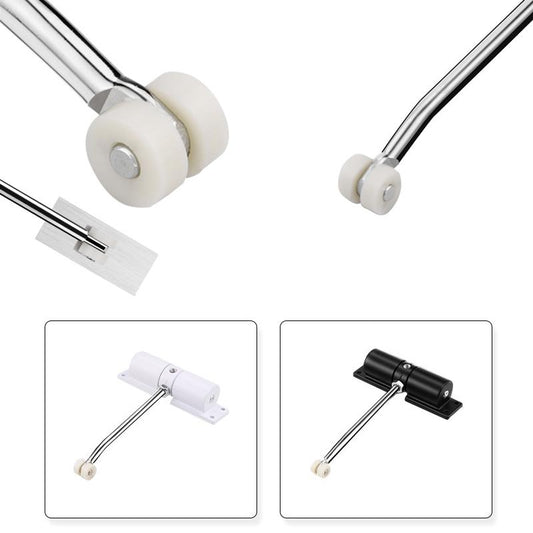 Automaattinen jousisuljin kodin oville, valkoinen tai musta, tyylikäs ruostumaton teräs, hiljainen toiminta.