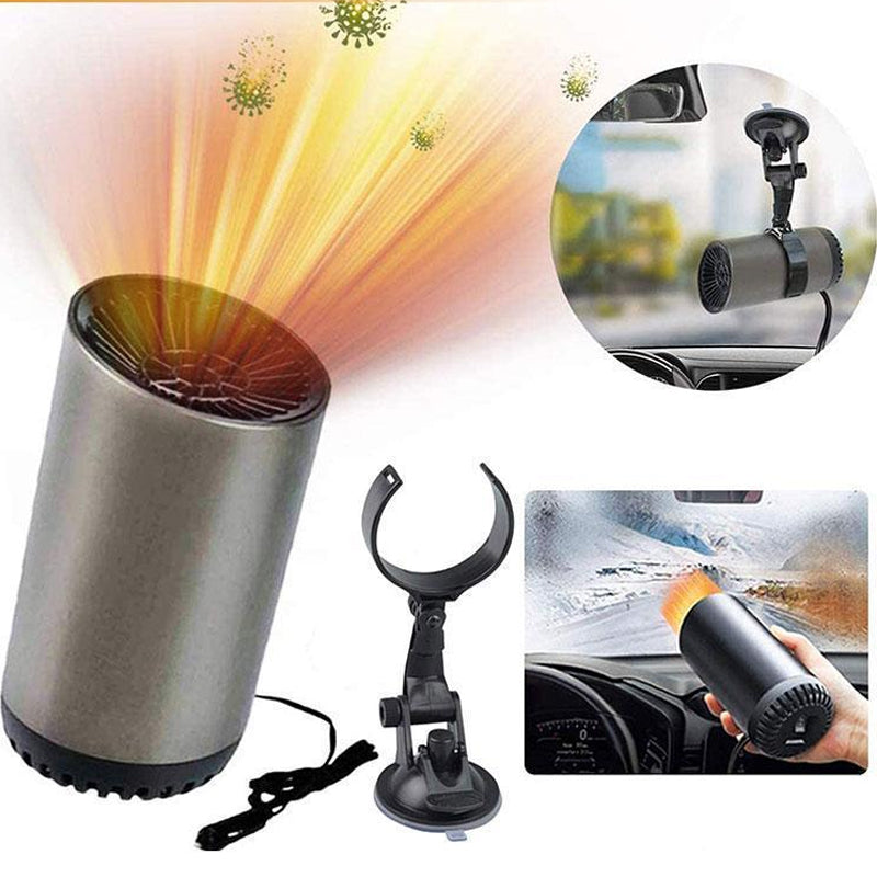 "Auton 12V sisätilan lämmitin kompakti koko, sopii huurteenpoistoon ja lämmitykseen, musta muotoilu"