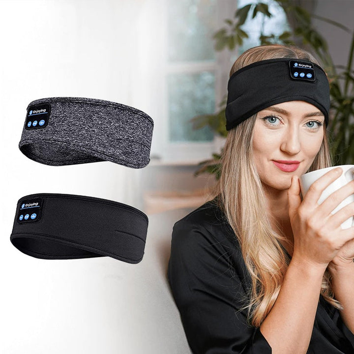 Bluetooth sports headband, ergonomic and wireless, for men and women. Multipurpose design and multiple color options.