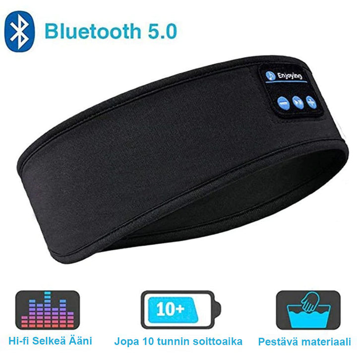 Bluetooth sports headband, ergonomic and wireless, for men and women. Multipurpose design and multiple color options.