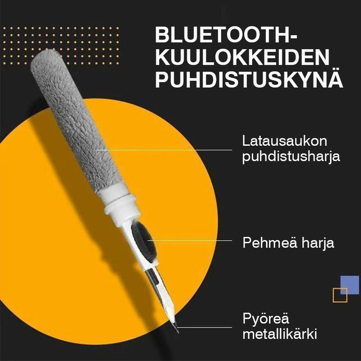 Bluetooth hovedtelefon rengøringsbørste, let og bærbar, mikrofiberbørste til dybdegående rengøring, miljøvenlig.