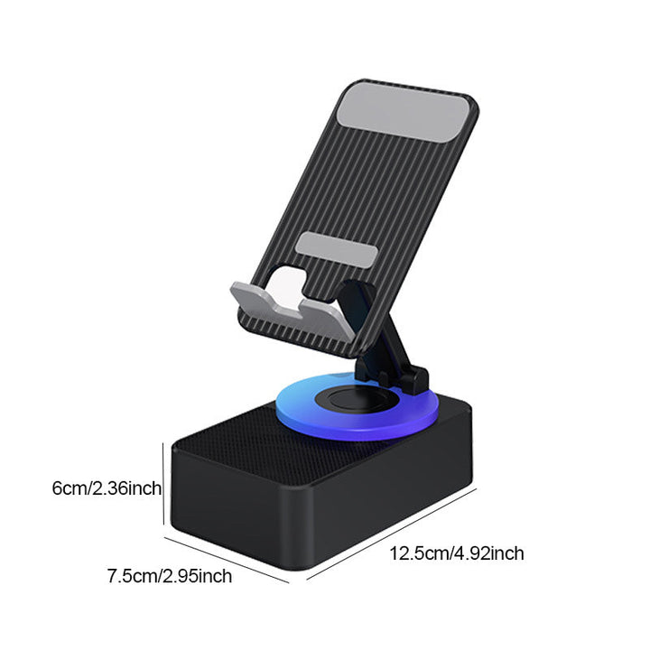 Bluetooth-aktiveret multifunktionel holder grå/sort; minimalistisk, justerbar og kraftfuld basenhed til telefon/tablet