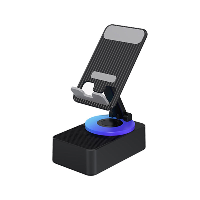 Bluetooth-aktiveret multifunktionel holder grå/sort; minimalistisk, justerbar og kraftfuld basenhed til telefon/tablet