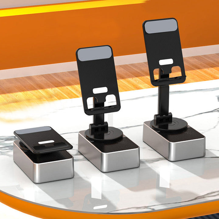 Bluetooth-aktiveret multifunktionel holder grå/sort; minimalistisk, justerbar og kraftfuld basenhed til telefon/tablet