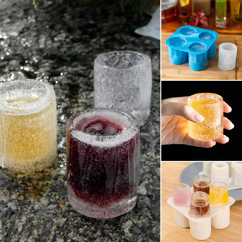 DIY Shottiglas i Is, moderne design, klart og iset udseende. Perfekt til fester, bringer kølighed til dine glas.