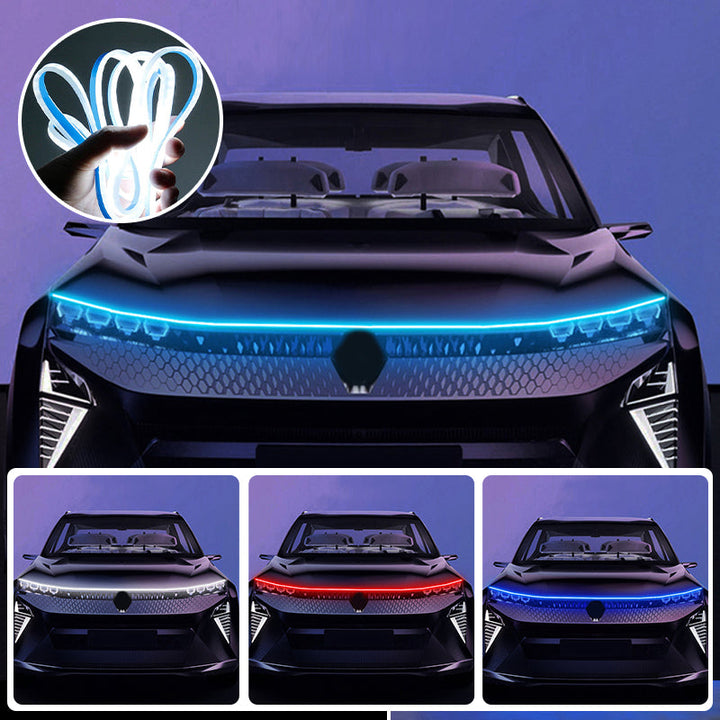 "Dynaamiset LED-nauhavalot autoon, vedenpitävät ja värikkäät, 200cm pitkä LED-nauha moderniin tyyliin."