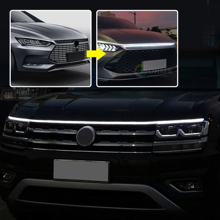 "Dynaamiset LED-nauhavalot autoon, vedenpitävät ja värikkäät, 200cm pitkä LED-nauha moderniin tyyliin."