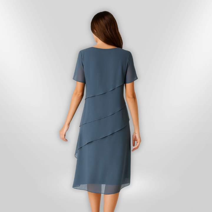 Elegant damekjole i chiffon - pasform