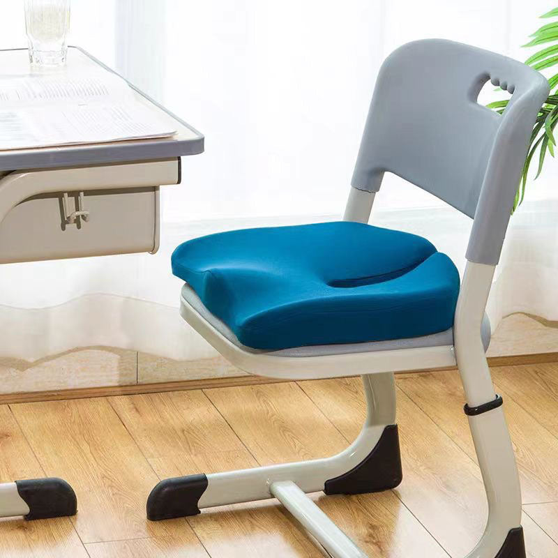 "Ergonominen U-muotoinen istuintyyny selkätuella, sininen, memory-vaahto, mukava ja hengittävä käytettäväksi kotona tai toimi