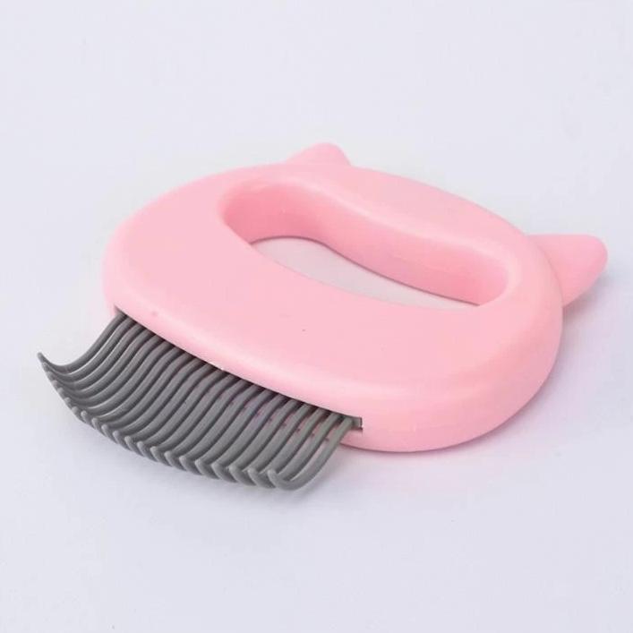 Ergonomisk massagekam til kat eller hund, blå, grøn, pink, let ABS, forbedrer cirkulation, gør pelsen skinnende.