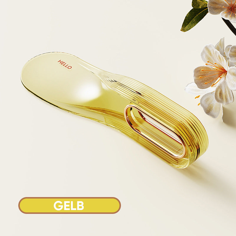 Ergonominen patjan nostotyökalu, keltainen, vihreä, violetti, ergonominen muotoilu, kestävää muovia, kevyt ja kestävä.