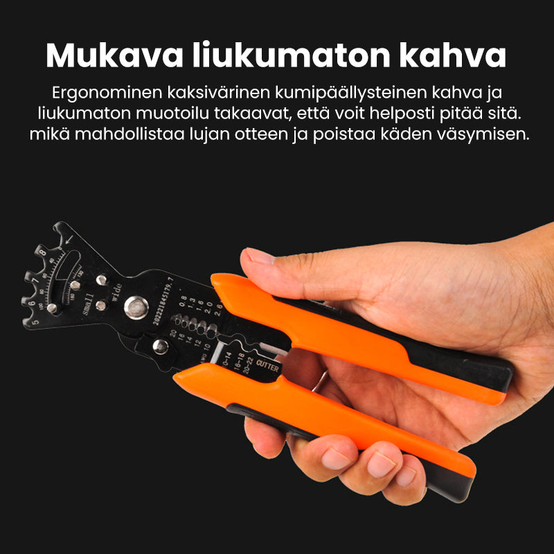 Ergonomiske multifunktionelle afisoleringstænger til elektrikere, orange håndtag, krom-vanadiumstål, DIY-værktøjer.