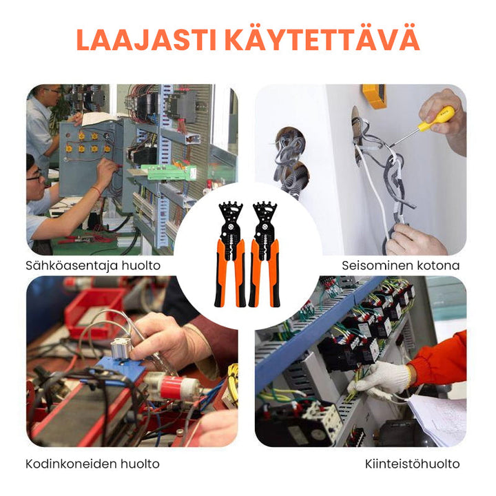 Ergonomiske multifunktionelle afisoleringstænger til elektrikere, orange håndtag, krom-vanadiumstål, DIY-værktøjer.