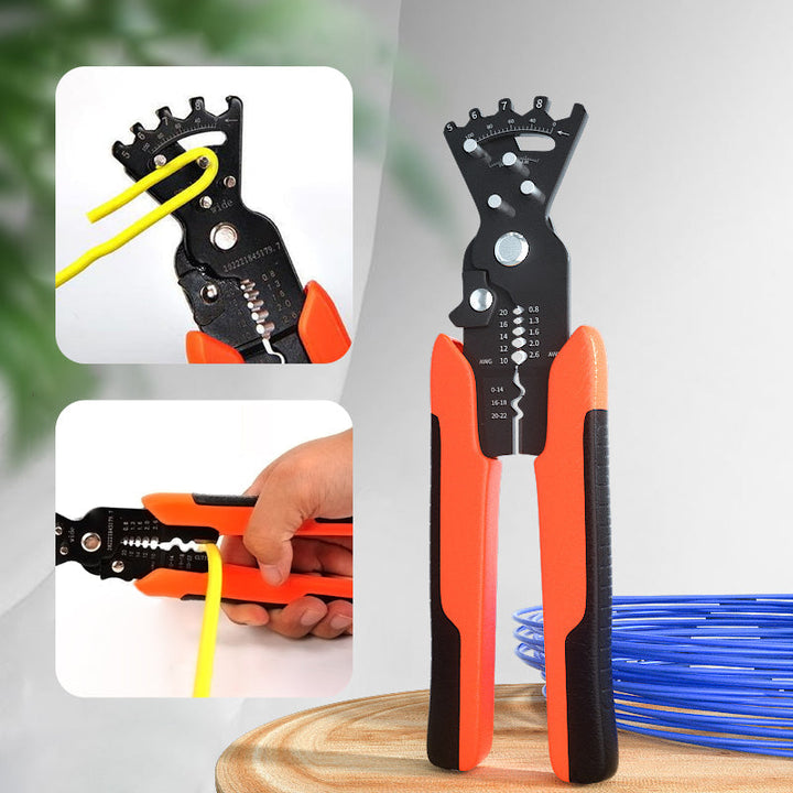 Ergonomiske multifunktionelle afisoleringstænger til elektrikere, orange håndtag, krom-vanadiumstål, DIY-værktøjer.