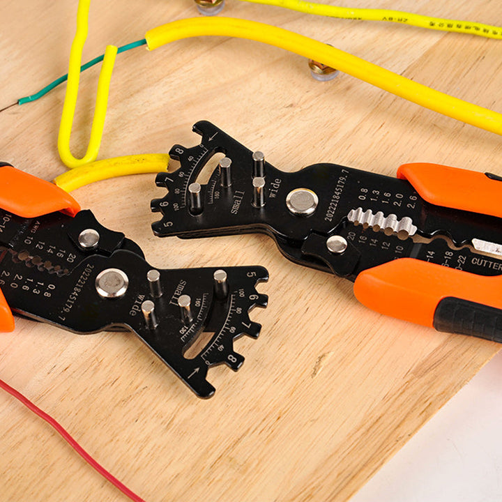 Ergonomiske multifunktionelle afisoleringstænger til elektrikere, orange håndtag, krom-vanadiumstål, DIY-værktøjer.