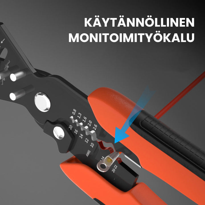 Ergonomiske multifunktionelle afisoleringstænger til elektrikere, orange håndtag, krom-vanadiumstål, DIY-værktøjer.