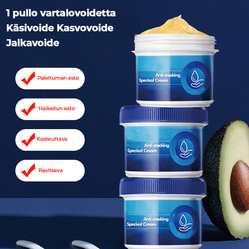 Speciel fugtgivende beskyttende creme til frostvejr i hvid krukke, 80ml, til beskyttelse af hud mod kulde og revner.
