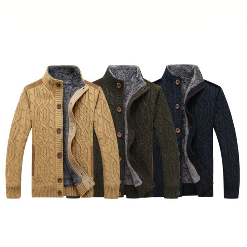 Herre Multifarvet Klassisk Cardigan til Efteråret