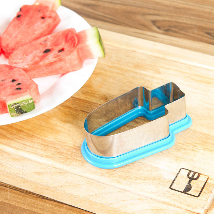 Sjov vandmelon ispind form rustfrit stål, grøn og blå, bringer glæde til sommerfester og er nem at rengøre.