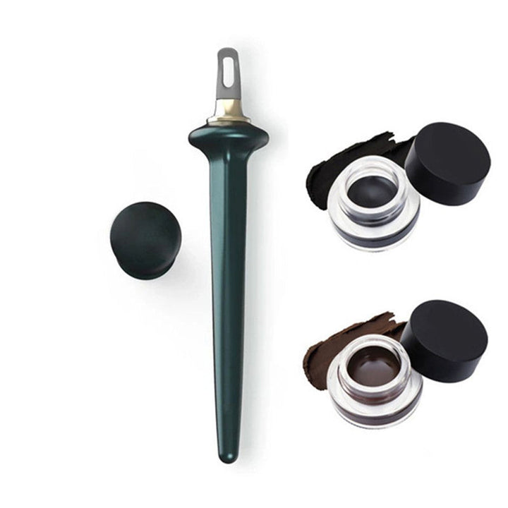 Dame Let-Spread Eyeliner Pencil, black and brown, with soft curved applicator for beautiful lining.