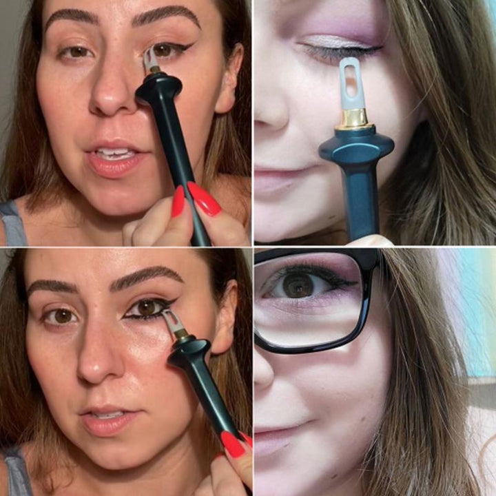 Dame Let-Spread Eyeliner Pencil, black and brown, with soft curved applicator for beautiful lining.