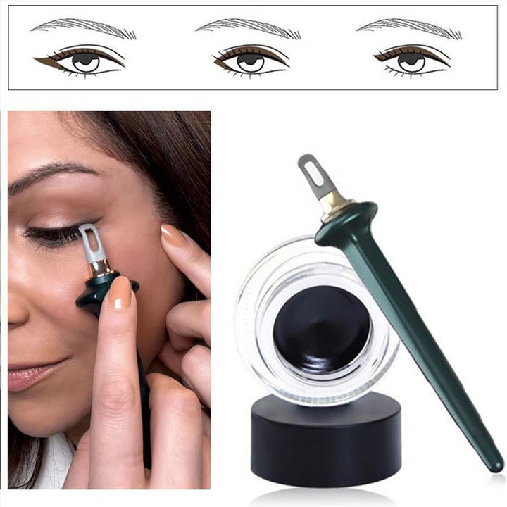 Dame Let-Spread Eyeliner Pencil, black and brown, with soft curved applicator for beautiful lining.
